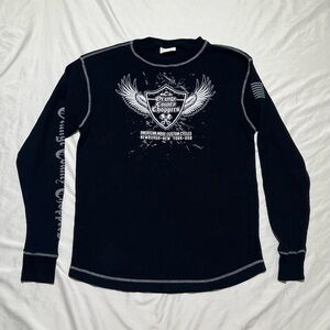 VTG Orange County Choppers Thermal Y2K Waffle Knit Affliction Style size Lg men
